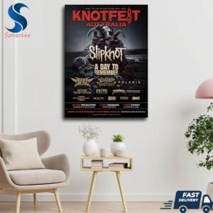 Knotfest Australia 2025 Slipknot And Artists Will Rock Melbourne And Brisbane And Sydney Starting February 28 Wall Decor Canvas Poster