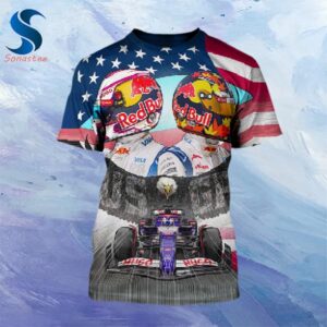 Red Bull Racing F1 Design With Eagle And Stars Unisex T Shirt All Over Print Shirt